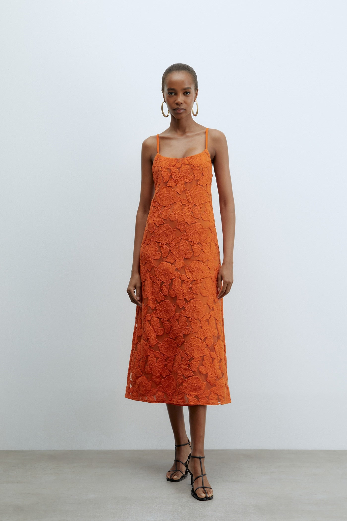 VANESA - VESTIDO TIRANTES ENCAJE FLORAL
