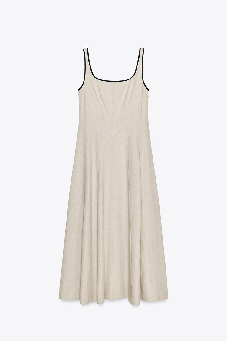 EFRAÍNA - VESTIDO LARGO EVASÉ TIRANTES ANCHOS