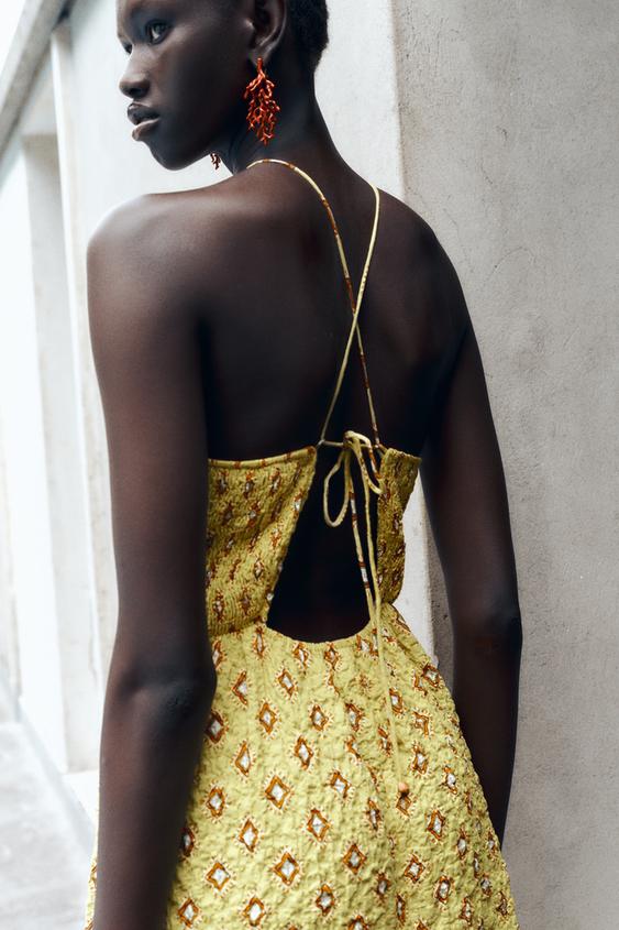 CALISTA - VESTIDO HALTER ESTAMPADO NIDO