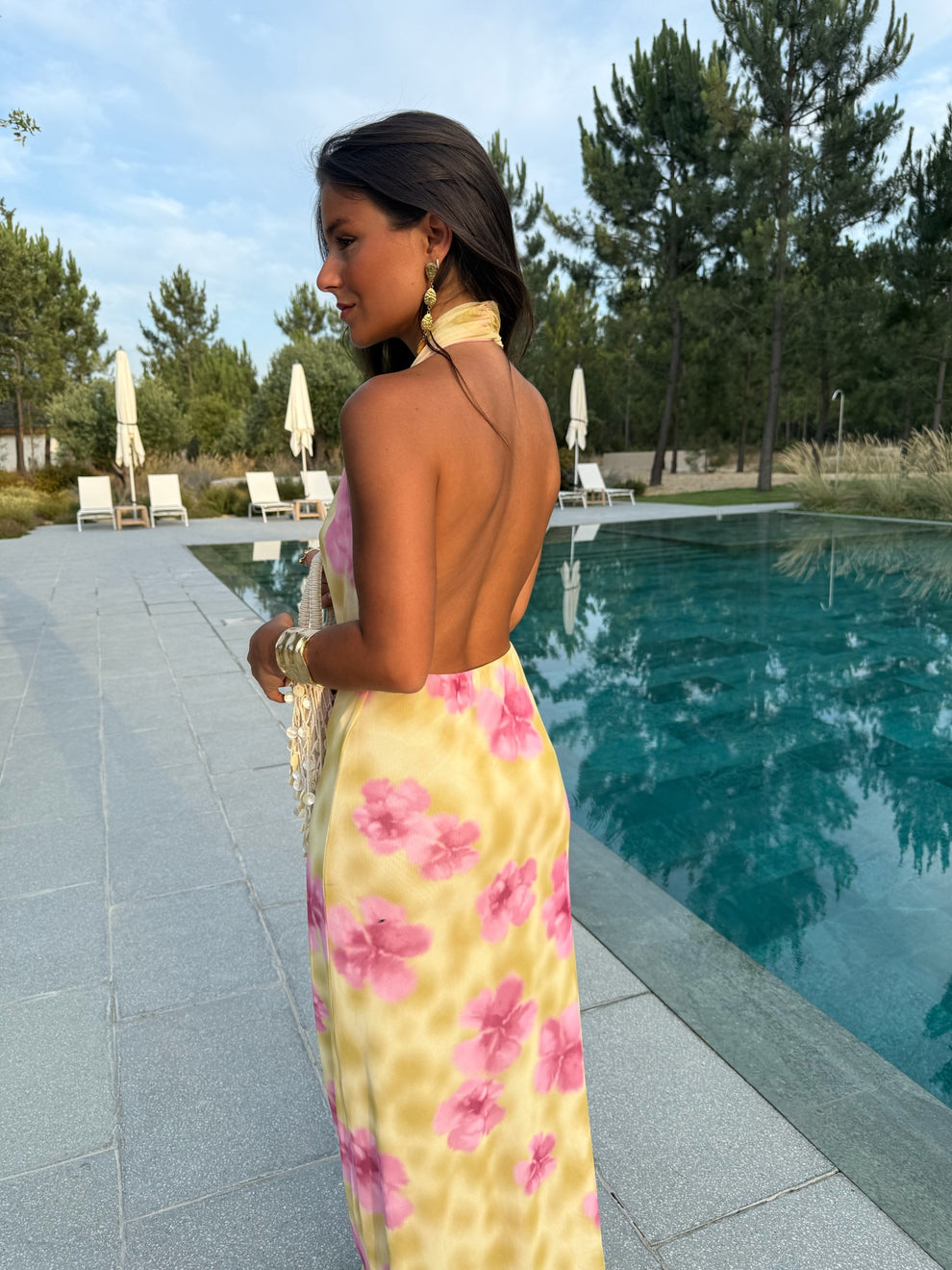 CELESTE - VESTIDO ESCOTE HALTER ESTAMPADO
