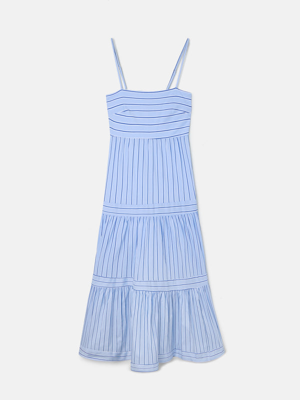 GRACIA - VESTIDO MIDI RAYAS TIRANTES FINOS