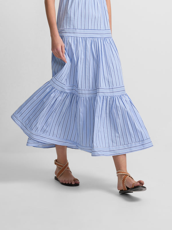 GRACIA - VESTIDO MIDI RAYAS TIRANTES FINOS
