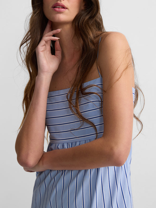 GRACIA - VESTIDO MIDI RAYAS TIRANTES FINOS