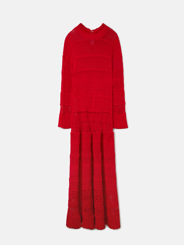 ANTONIA - VESTIDO LARGO CROCHET MANGA LARGA