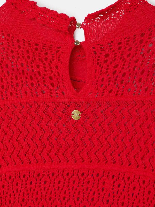 ANTONIA - VESTIDO LARGO CROCHET MANGA LARGA