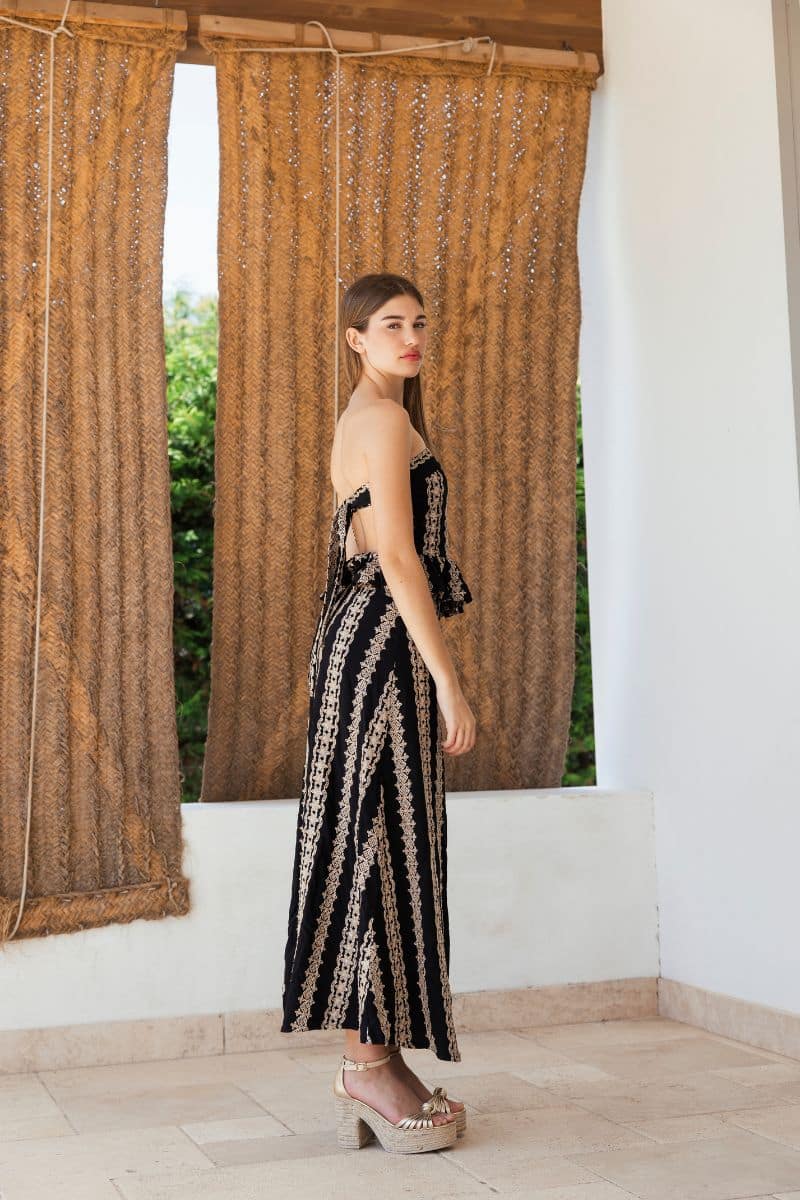 ENGRACIA - CONJUNTO TOP Y FALDA ESTAMPADA