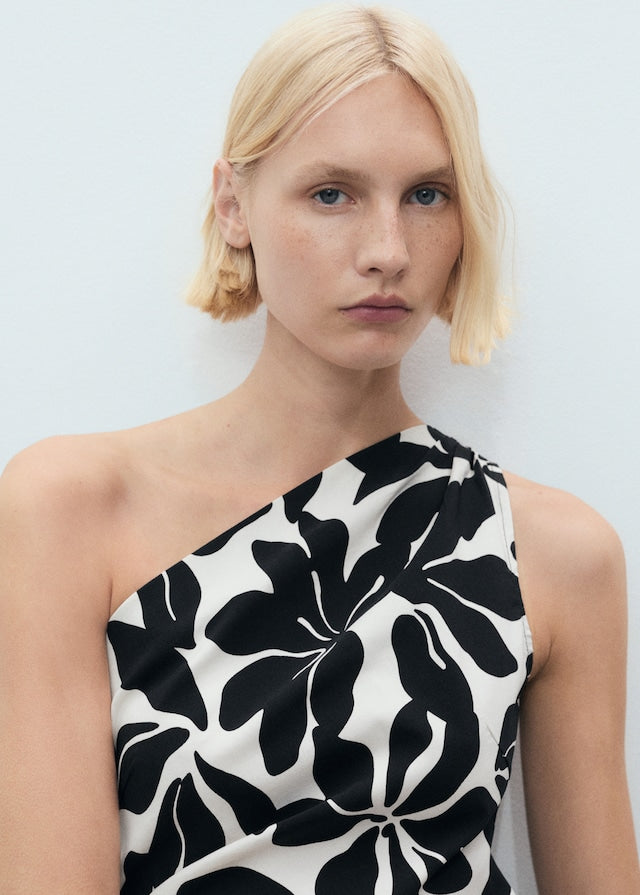 INMA - VESTIDO ASIMÉTRICO ESTAMPADO MINI