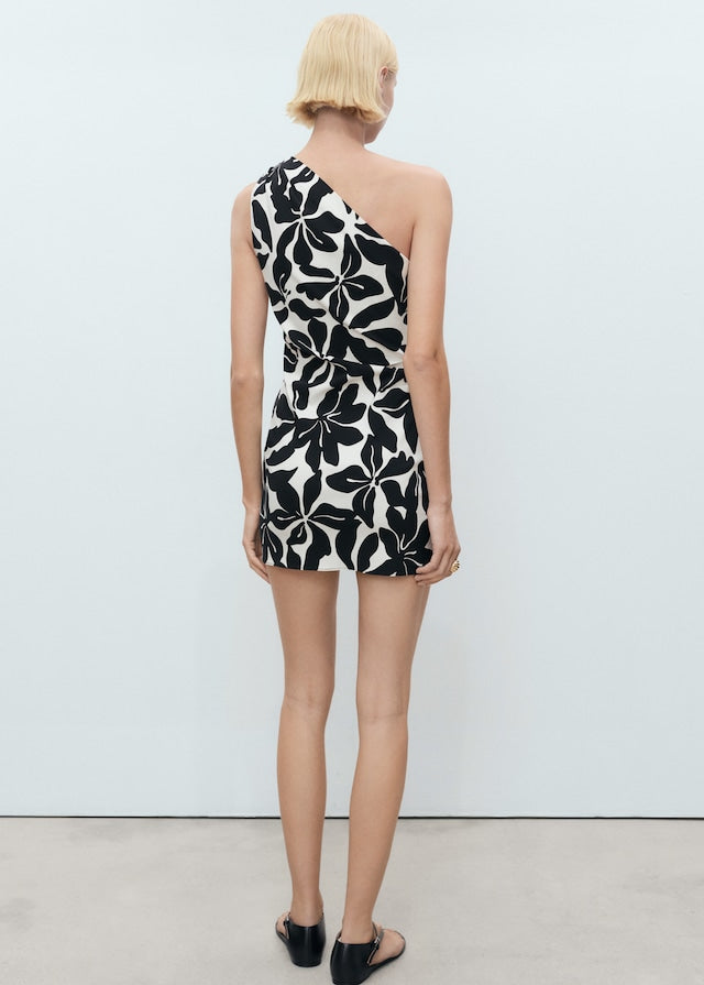 INMA - VESTIDO ASIMÉTRICO ESTAMPADO MINI