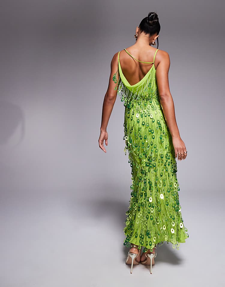LAURA - VESTIDO LENTEJUELAS CUELLO DESBOCADO
