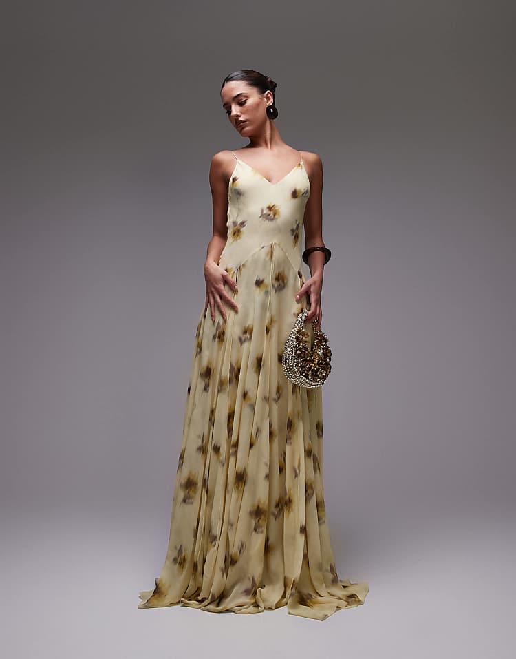 MARGARITA - VESTIDO LARGO ESTAMPADO DE CHIFÓN