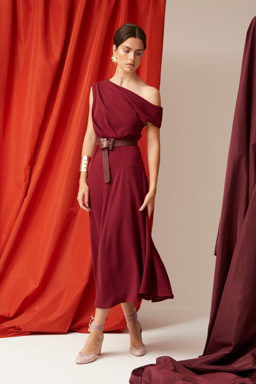 ADELINA - VESTIDO ASIMÉTRICO FLUIDO