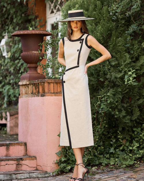 ADRIANA - VESTIDO MIDI SIN MANGAS
