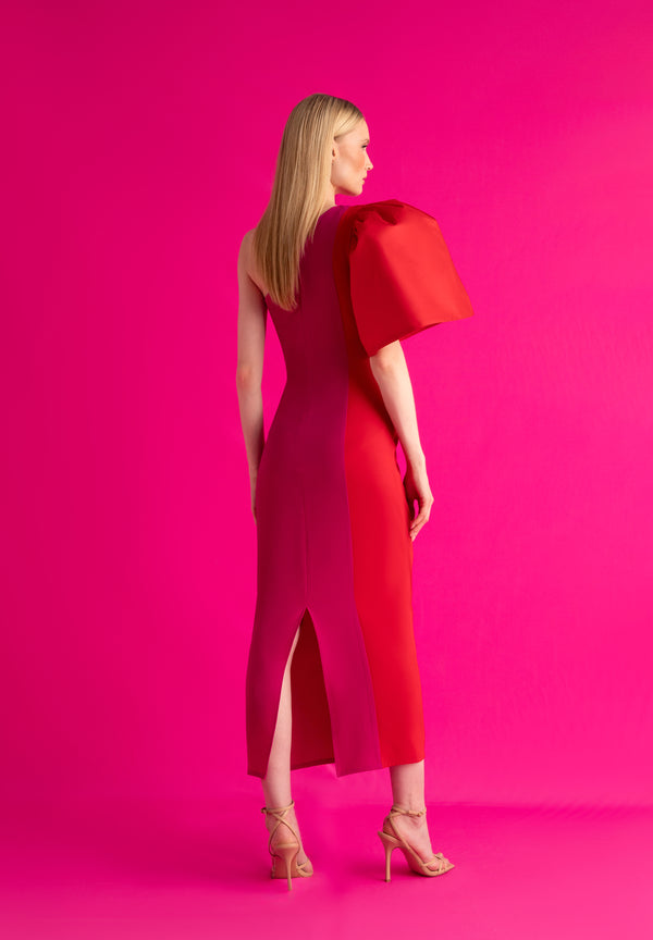 JENNIFER - VESTIDO ASIMÉTRICO BICOLOR