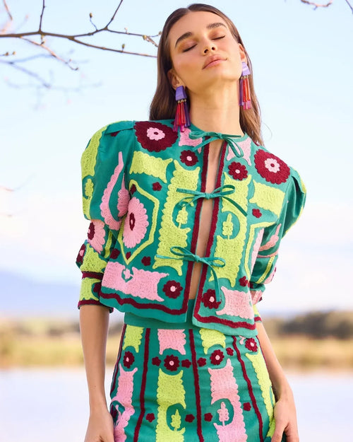 AFRICA - CONJUNTO FALDA Y CHAQUETA