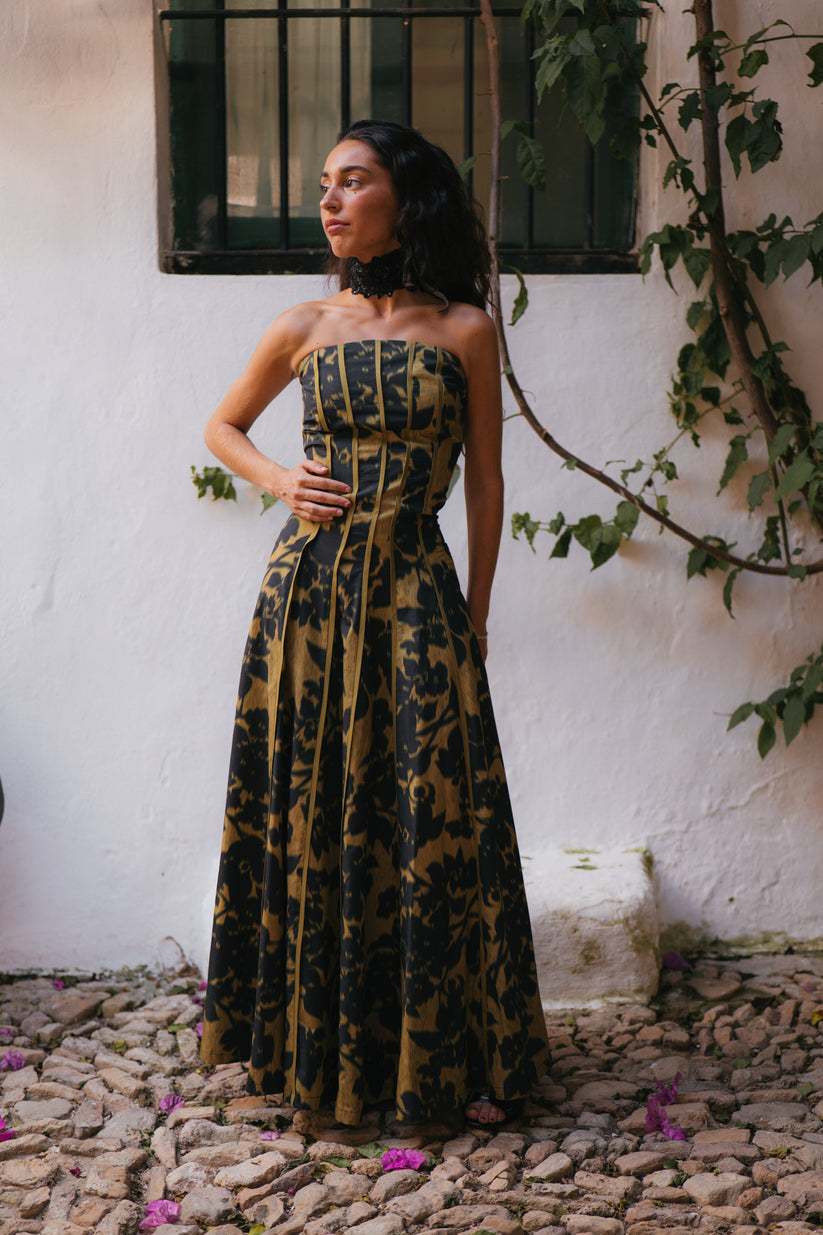 SYLVIA-  VESTIDO ESTAMPADO MULTIPOSICIÓN