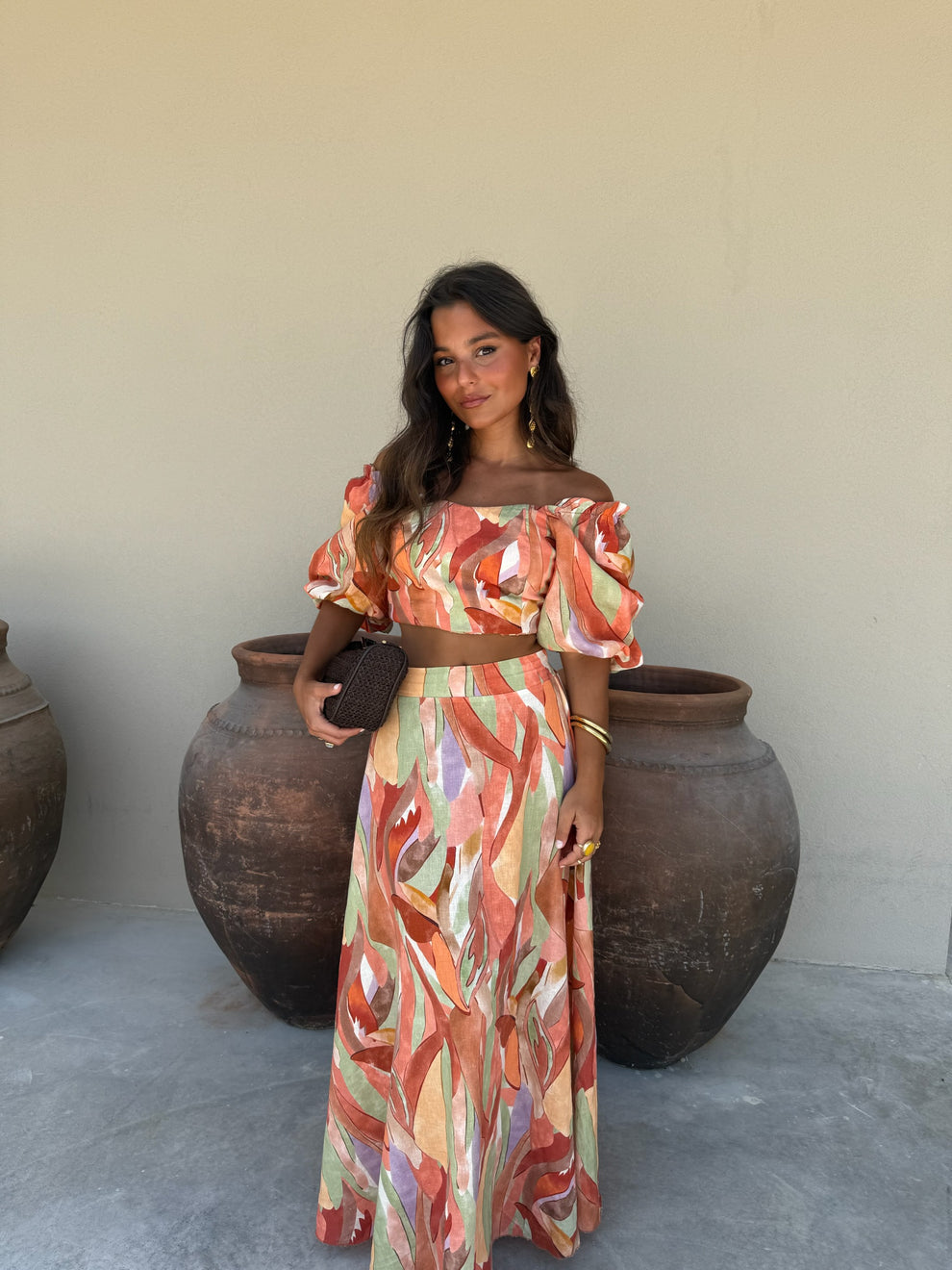 CATALINA - CONJUNTO TOP Y FALDA FLUIDA