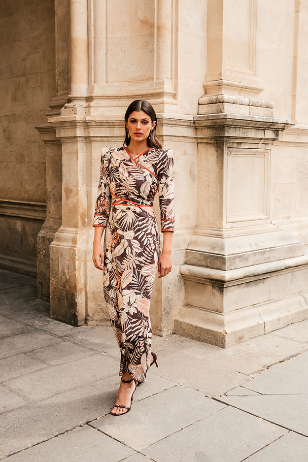 CONCHA - VESTIDO LARGO ESTAMPADO