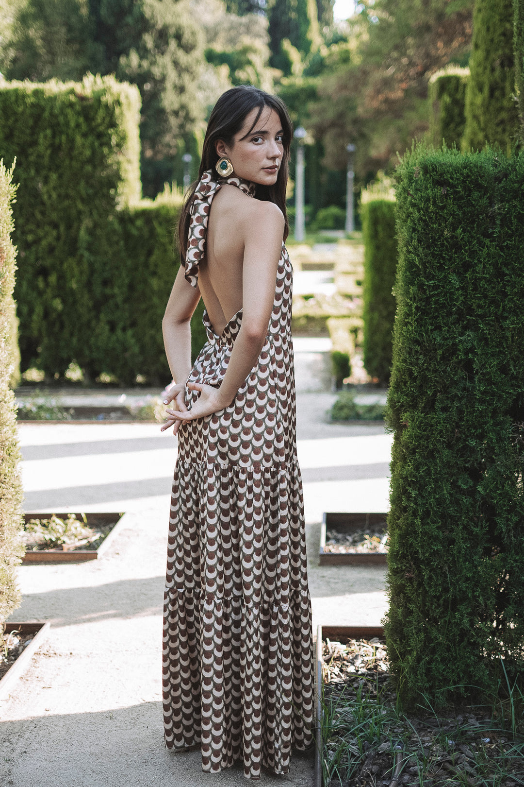 EUSEBIA - VESTIDO LARGO CUELLO HALTER