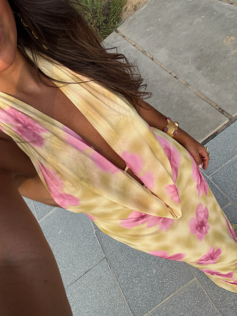 CELESTE - VESTIDO ESCOTE HALTER ESTAMPADO