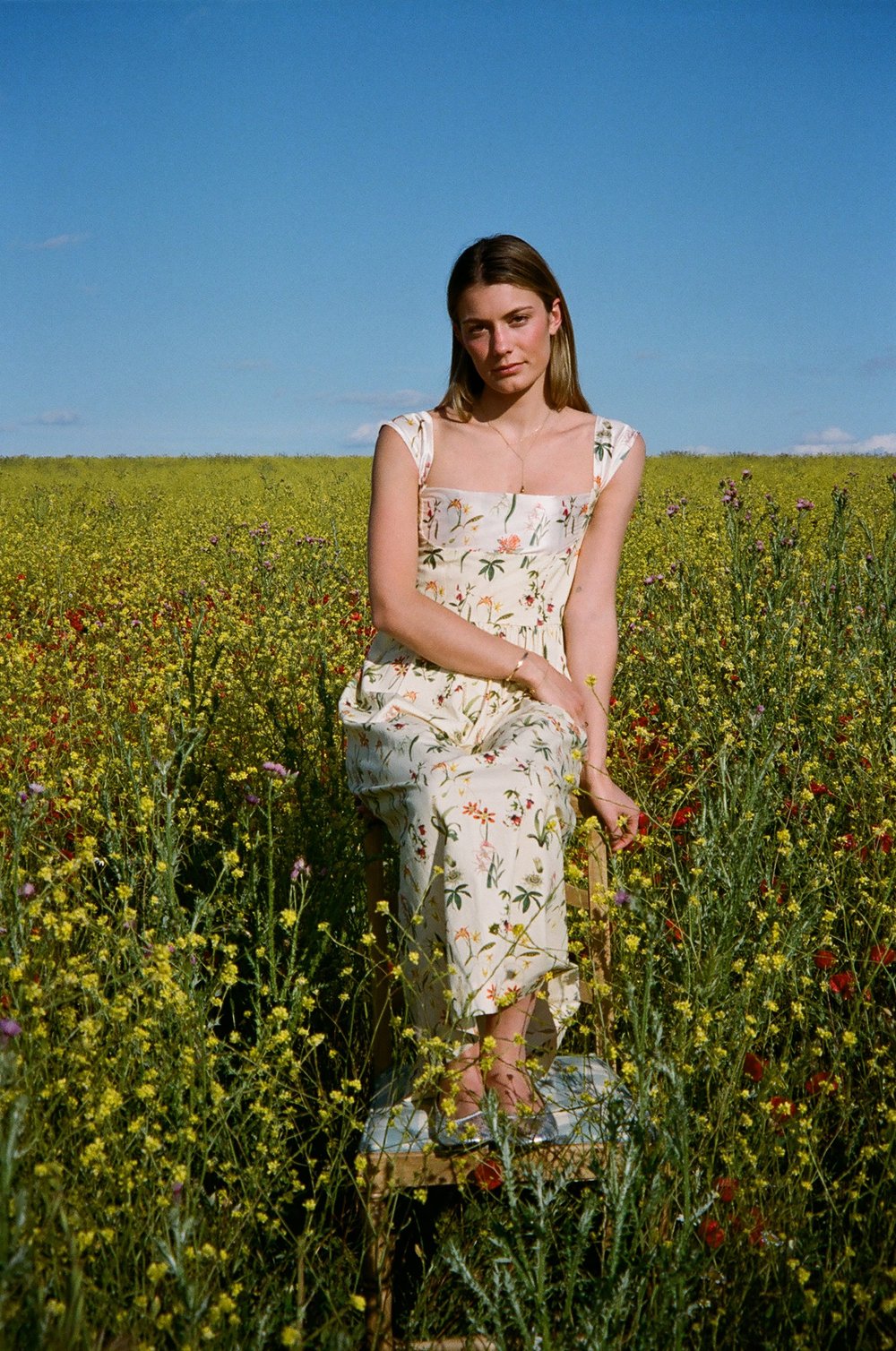 DOLORES - VESTIDO ESTAMPADO SIN MANGAS