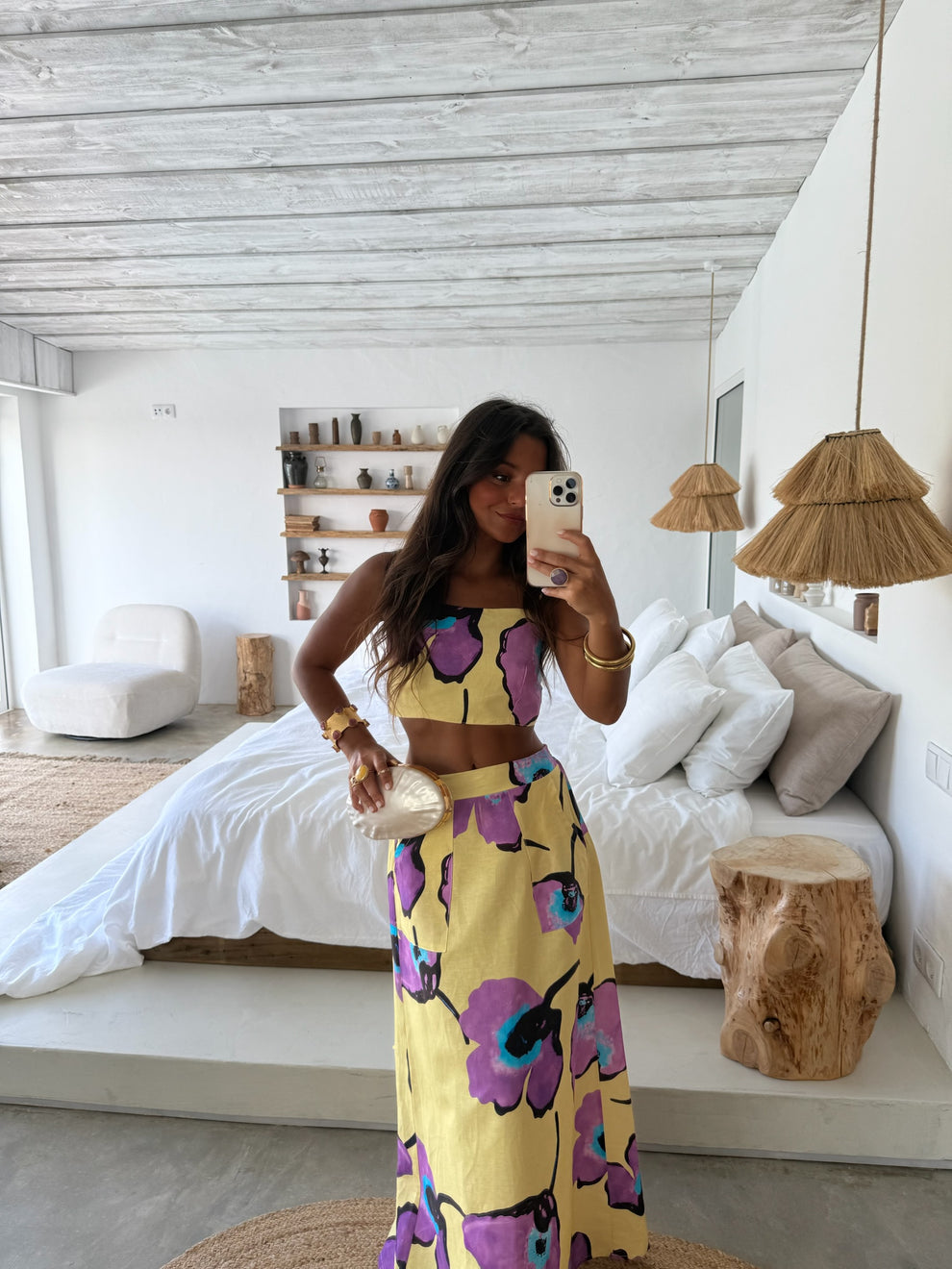 DULCE - CONJUNTO TOP Y FALDA LARGA