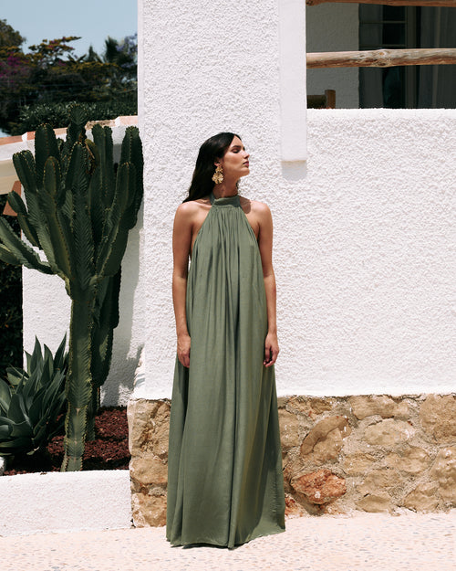 HÉLIA - VESTIDO LARGO ESCOTE HALTER