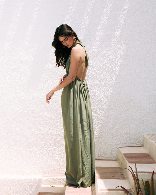 HÉLIA - VESTIDO LARGO ESCOTE HALTER