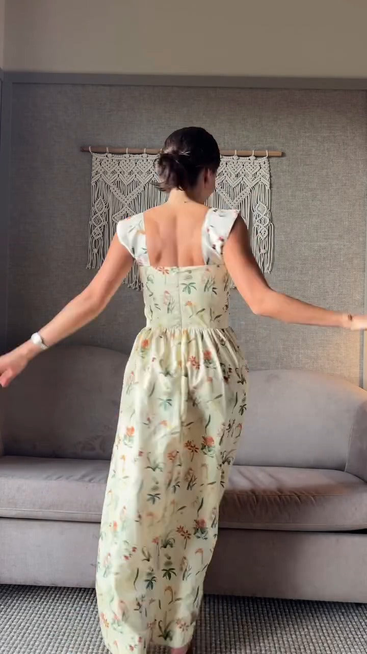 DOLORES - VESTIDO ESTAMPADO SIN MANGAS