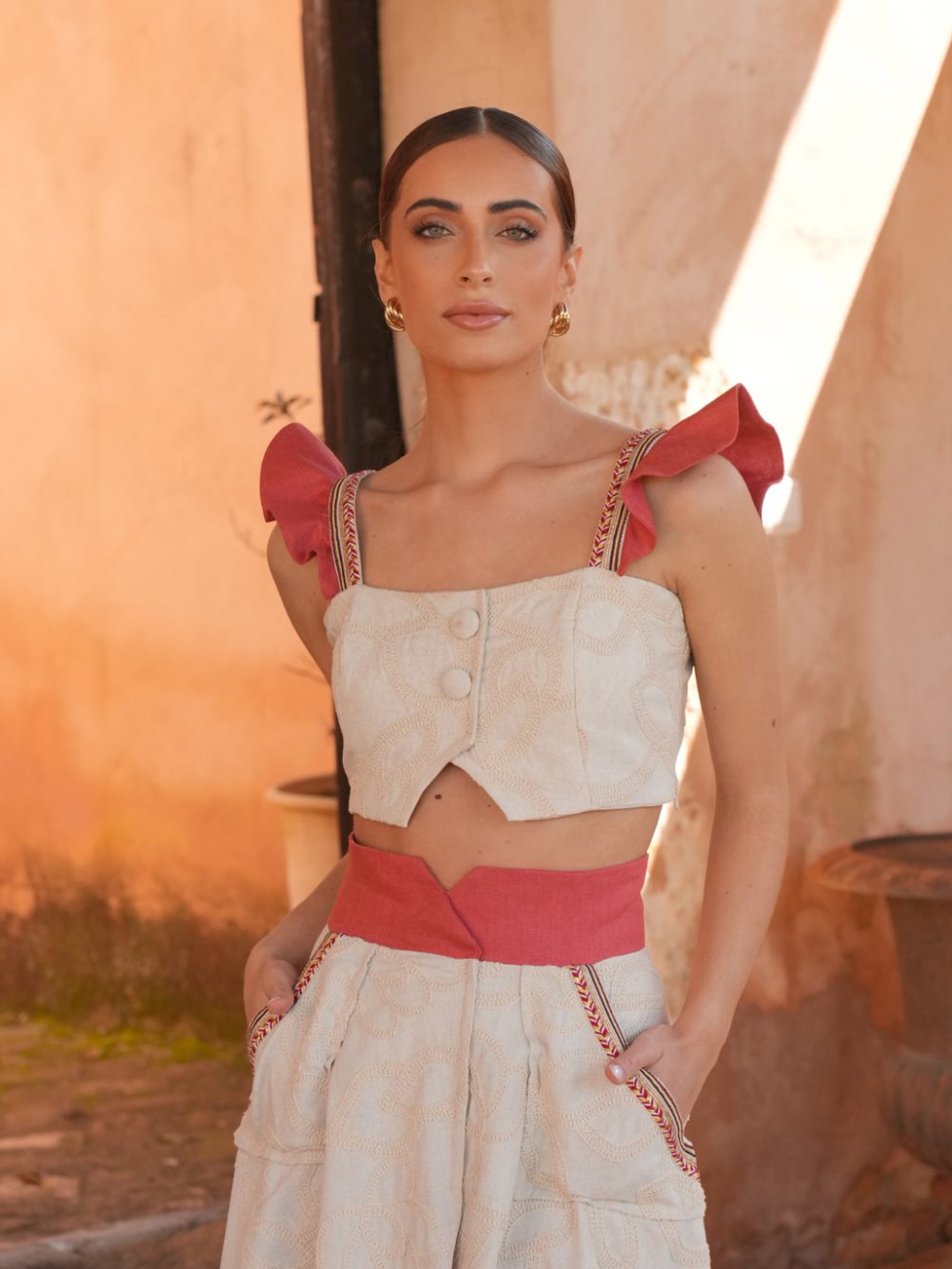 REMEDIOS - CONJUNTO TOP Y FALDA
