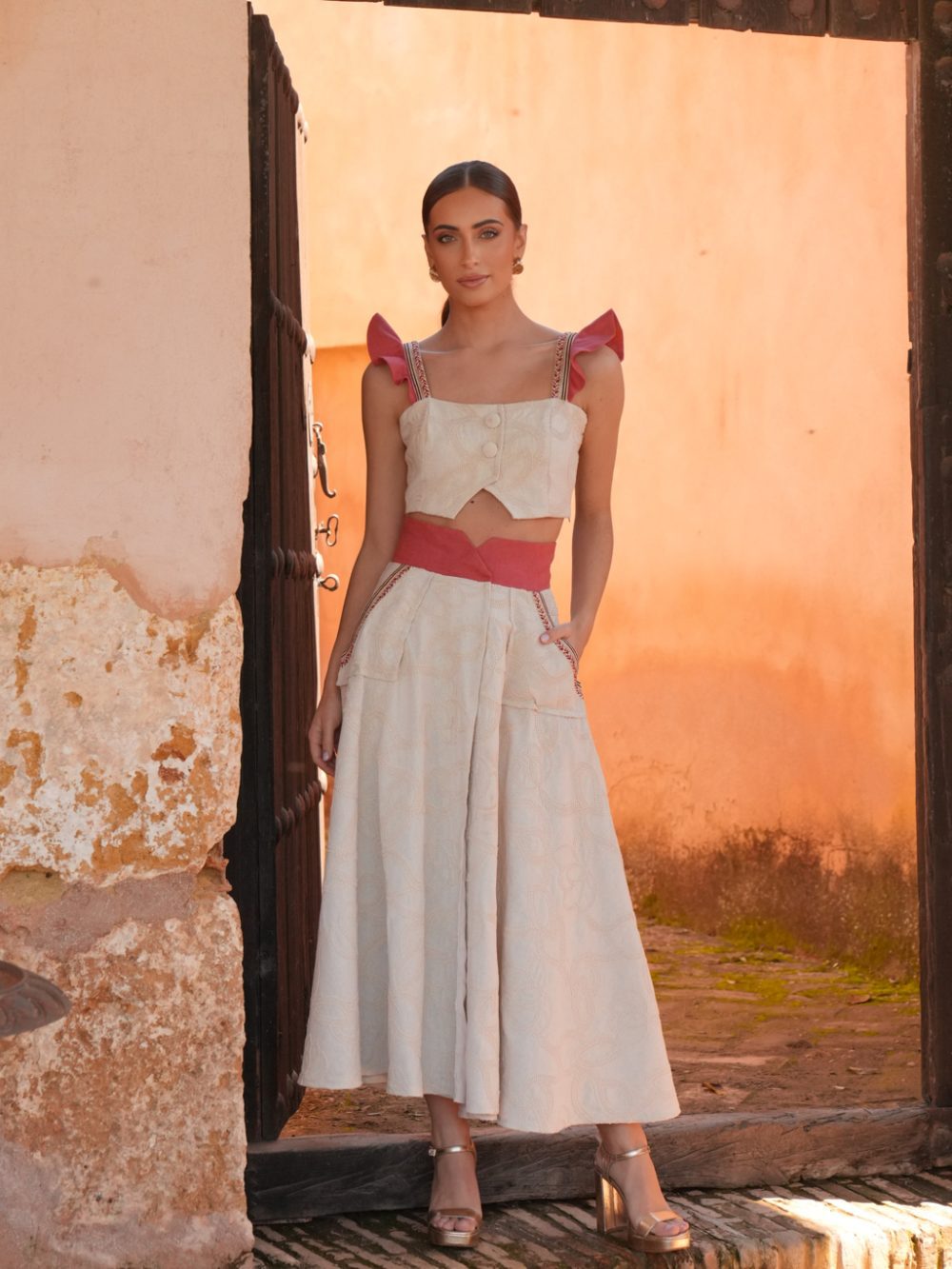 REMEDIOS - CONJUNTO TOP Y FALDA