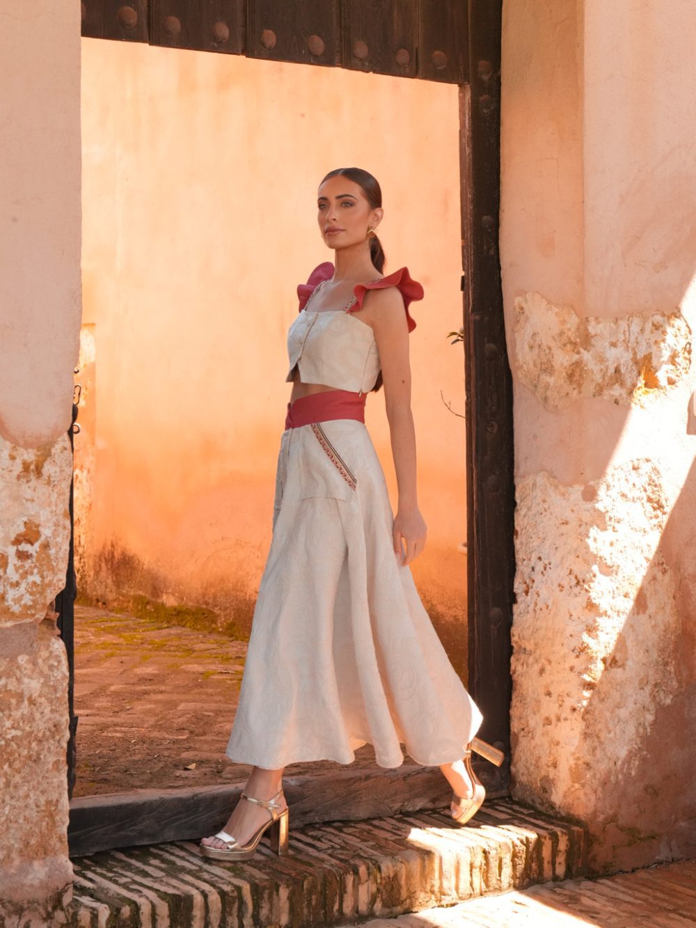 REMEDIOS - CONJUNTO TOP Y FALDA