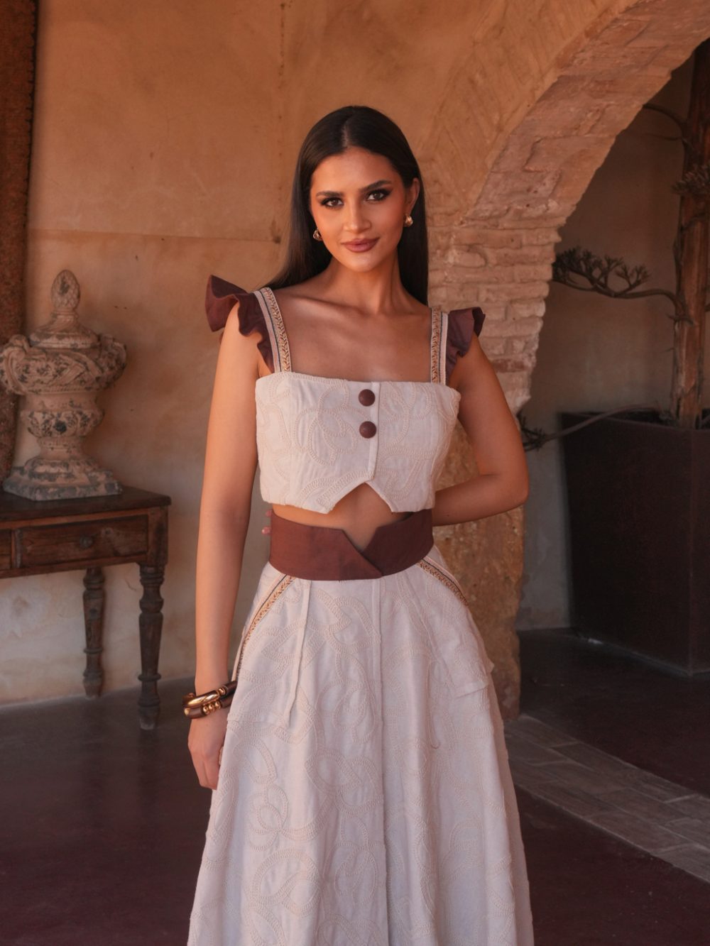 REMEDIOS - CONJUNTO TOP Y FALDA
