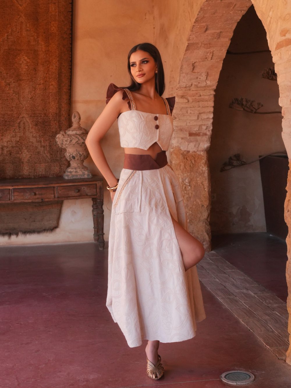 REMEDIOS - CONJUNTO TOP Y FALDA
