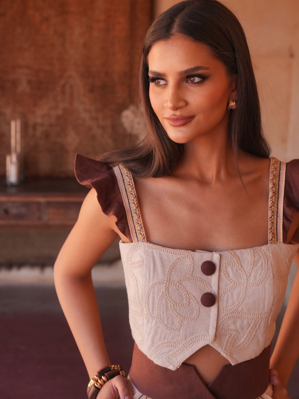REMEDIOS - CONJUNTO TOP Y FALDA