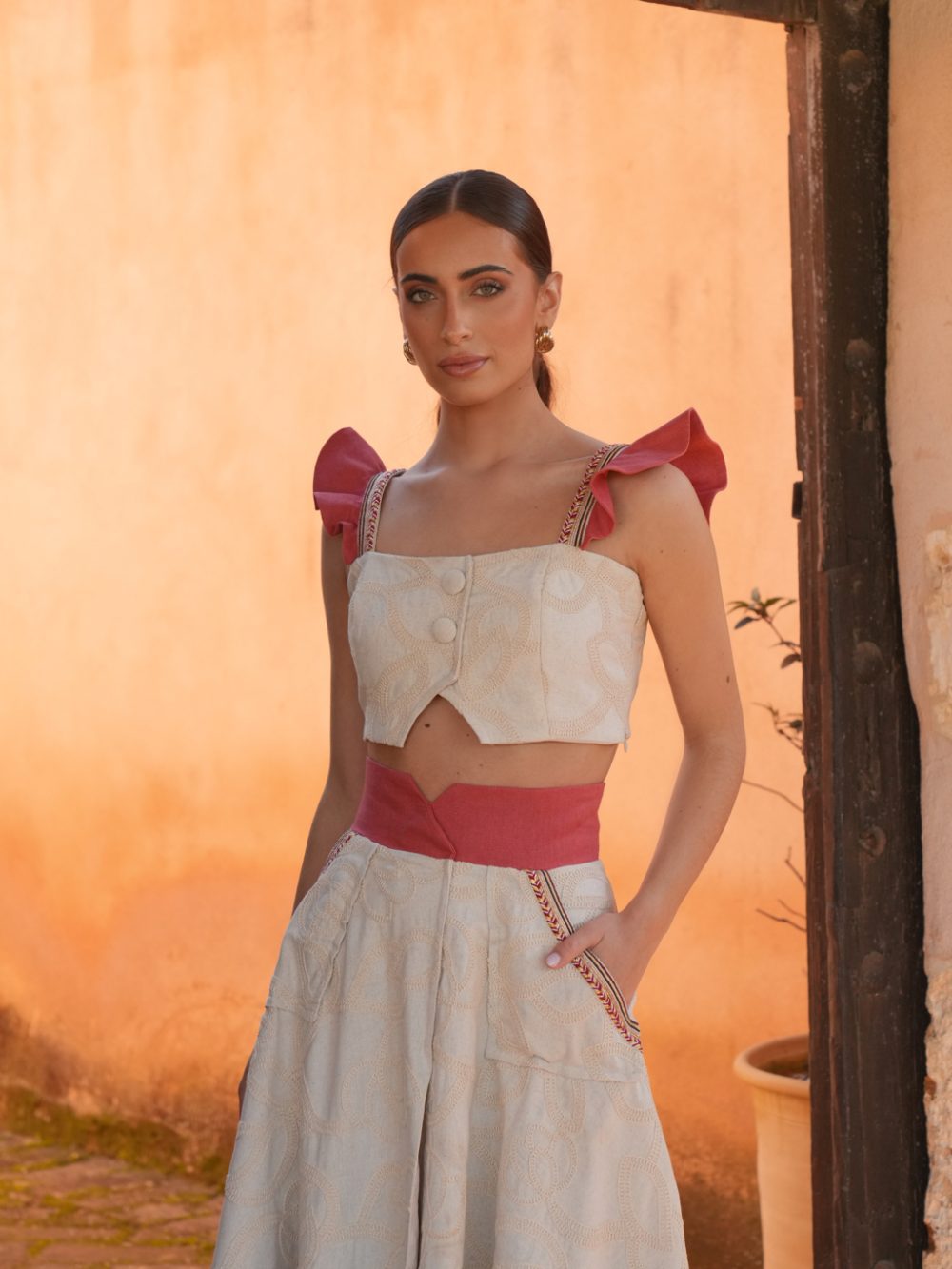 REMEDIOS - CONJUNTO TOP Y FALDA