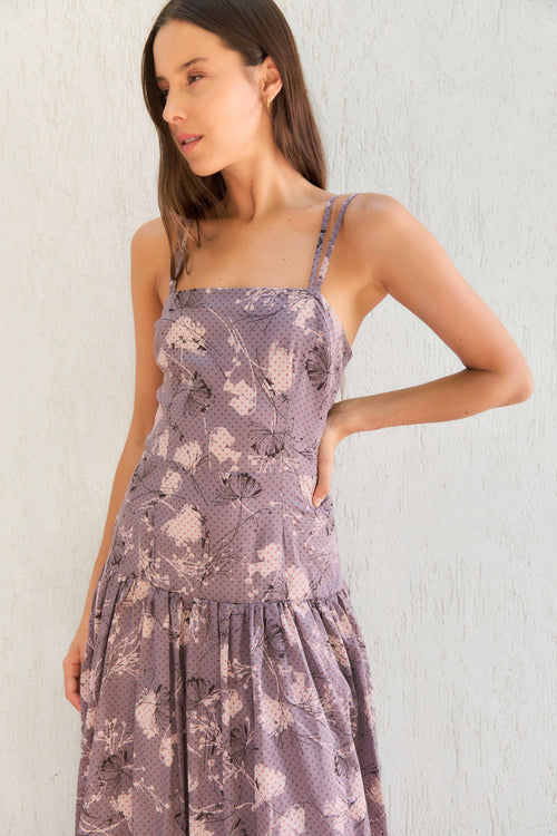ENYA - VESTIDO FLORAL TIRANTES FINOS