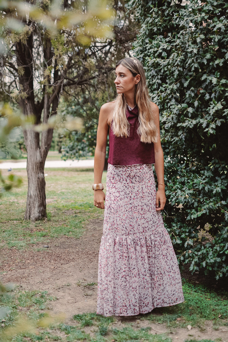 REBECA - CONJUNTO FALDA Y TOP HALTER
