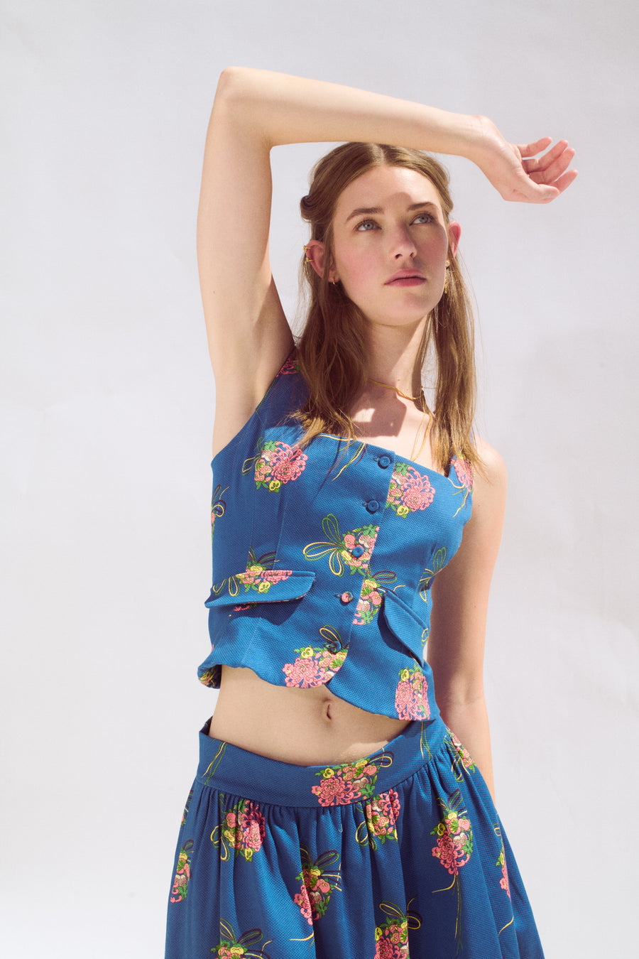 NURIA - CONJUNTO DE TOP Y FALDA