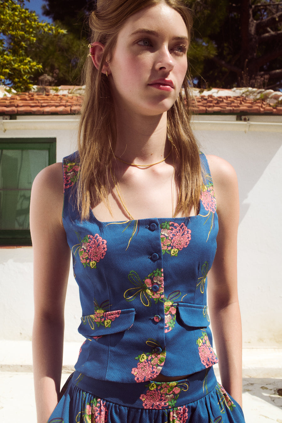 NURIA - CONJUNTO DE TOP Y FALDA