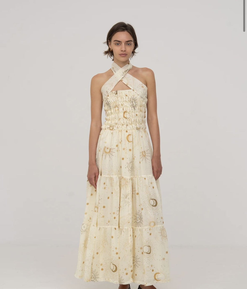 JUDITH - VESTIDO LARGO ESTAMPADO TIRANTES