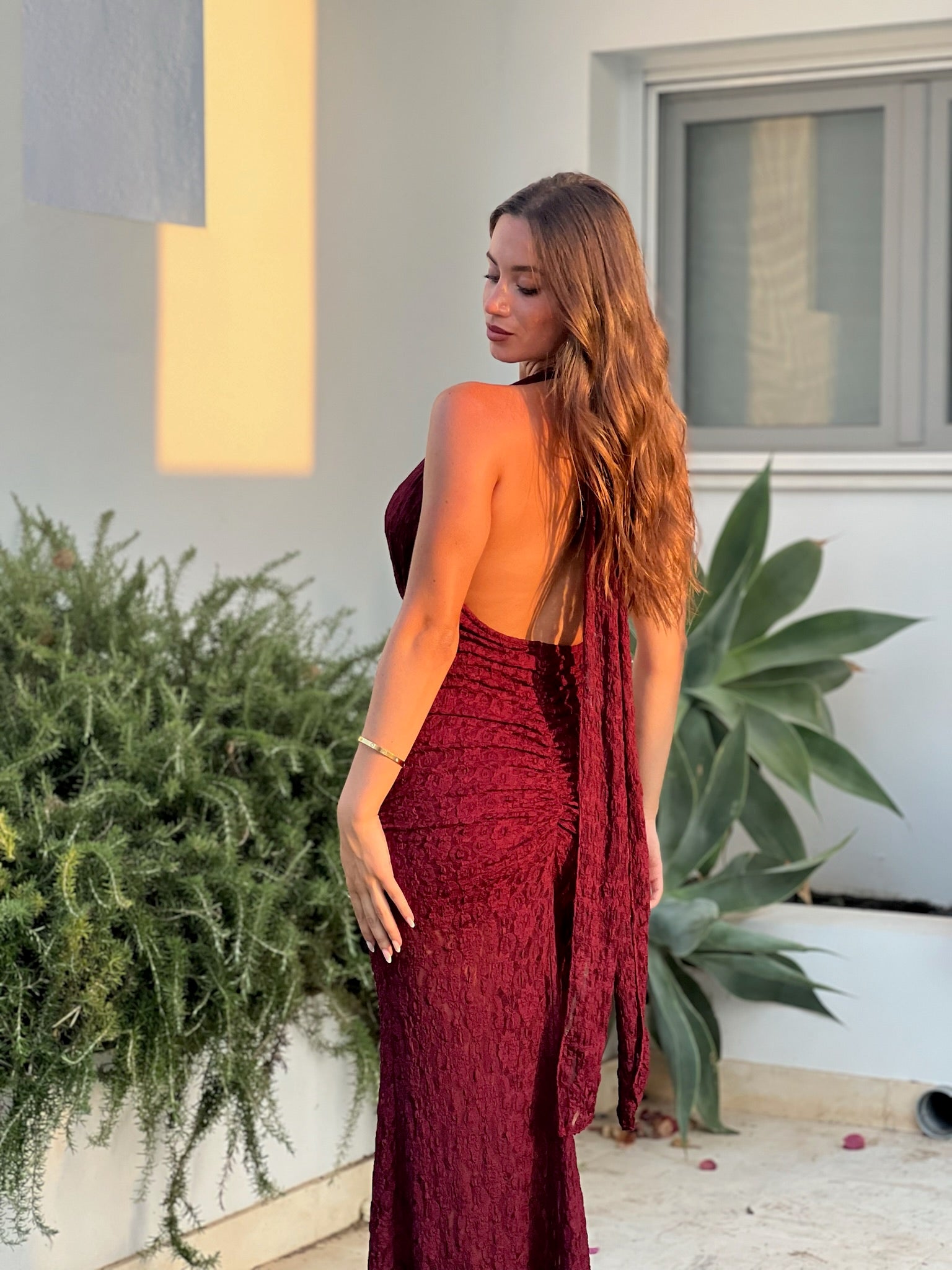 PRUDENCIA - VESTIDO LARGO EN ENCAJE