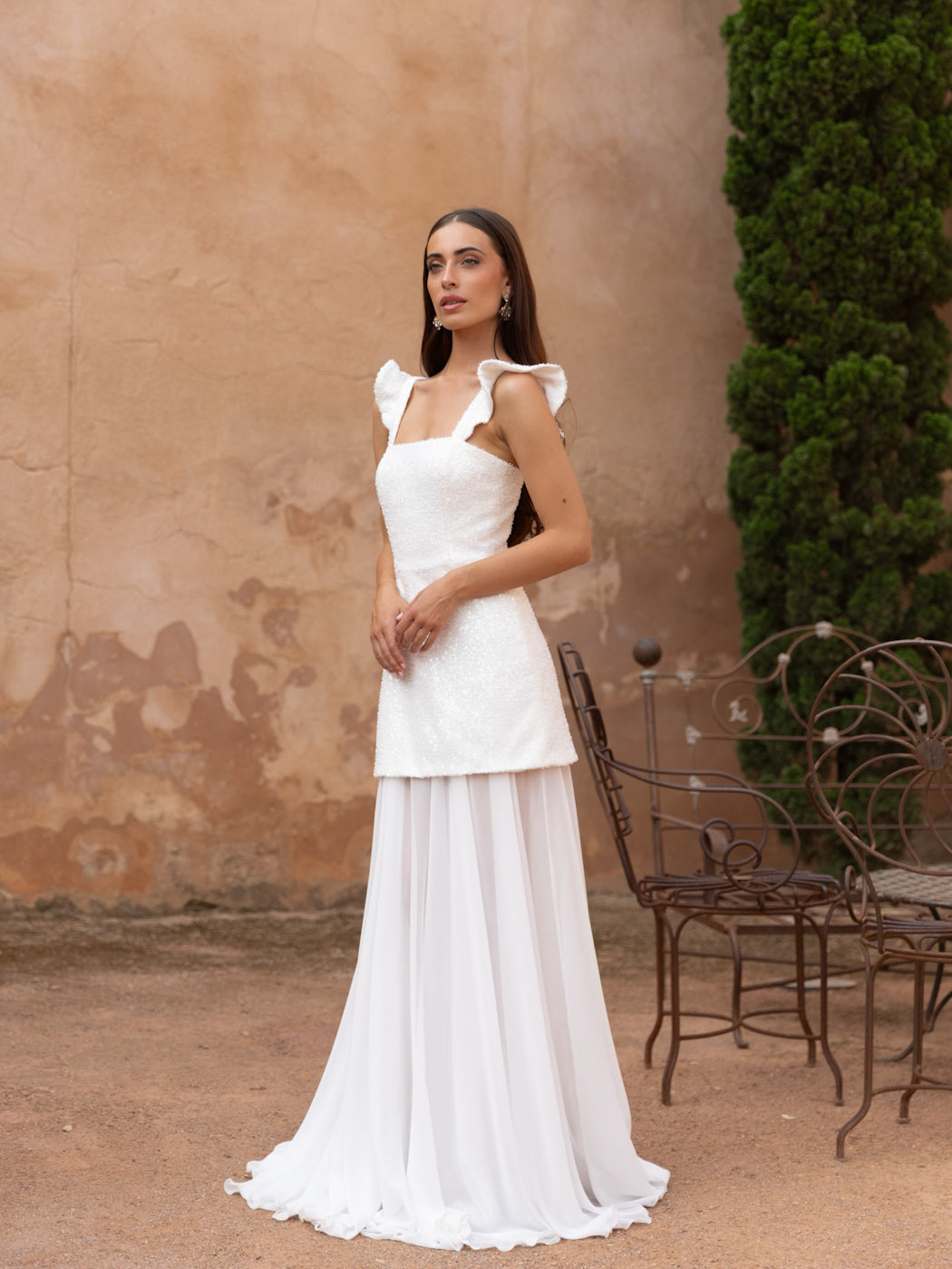 JIMENA - VESTIDO LARGO CON LAZO HOMBROS
