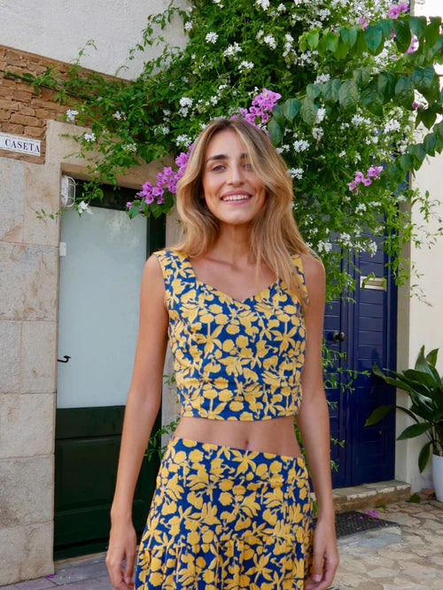 NIEVES - CONJUNTO DE TOP Y FALDA
