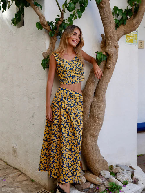 NIEVES - CONJUNTO DE TOP Y FALDA