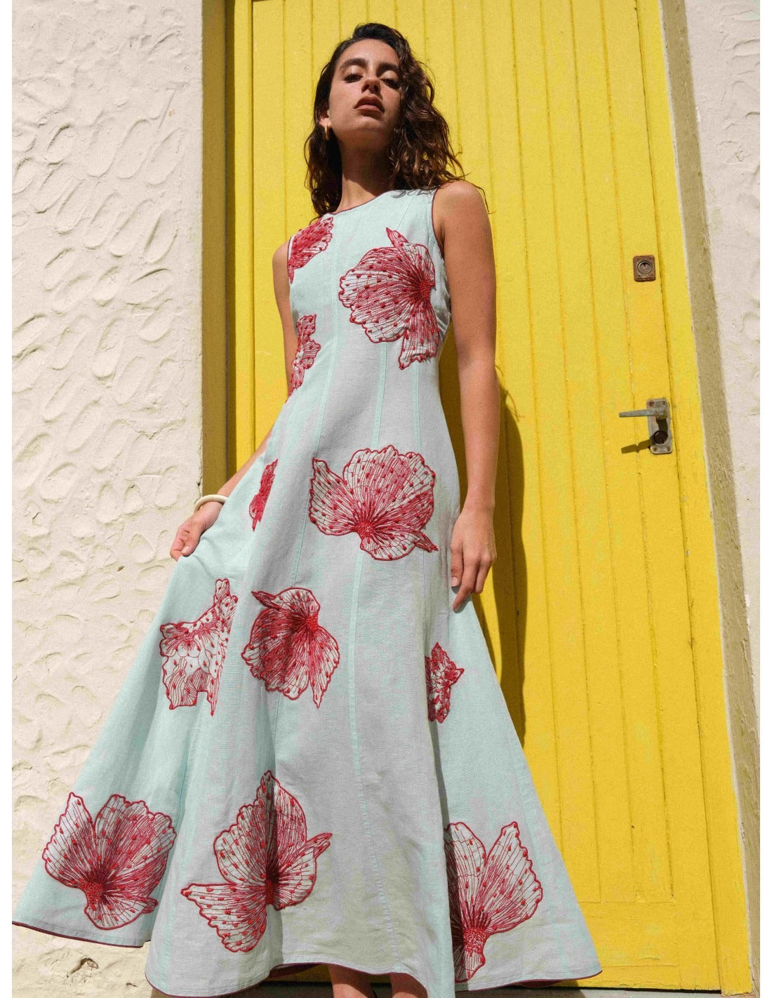 CELIA - VESTIDO LARGO CON BORDADOS