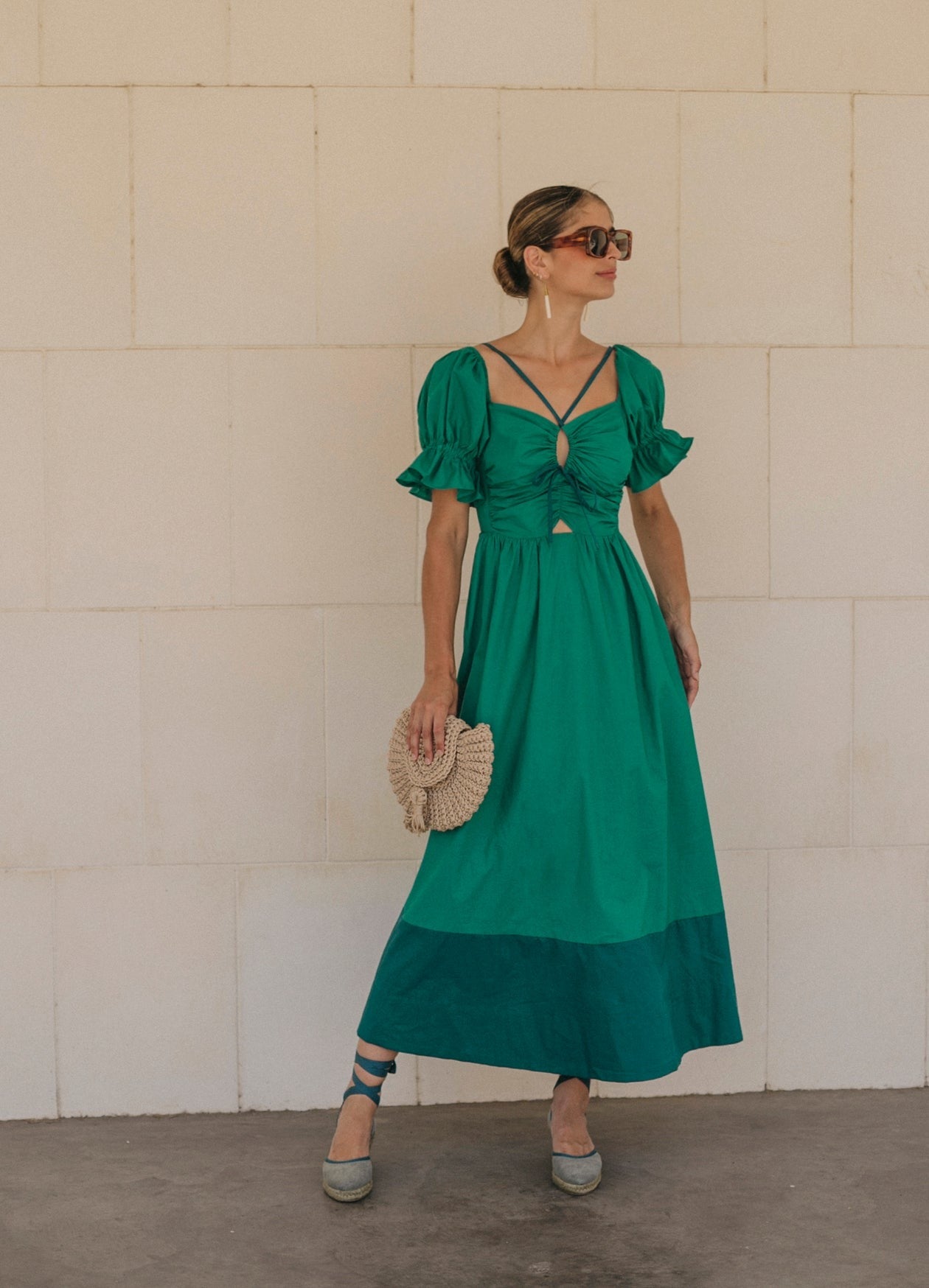JOHANNA - VESTIDO MIDI MANGAS FAROL