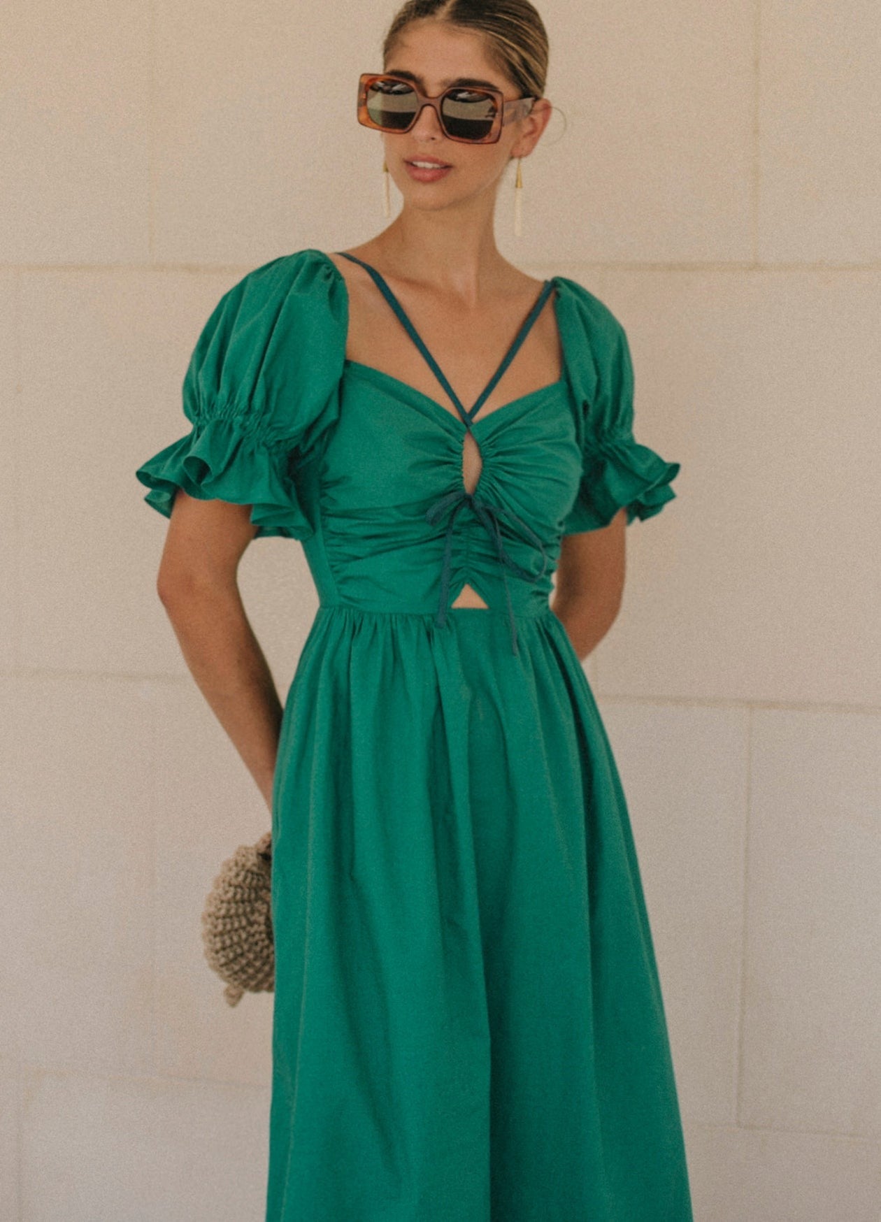 JOHANNA - VESTIDO MIDI MANGAS FAROL