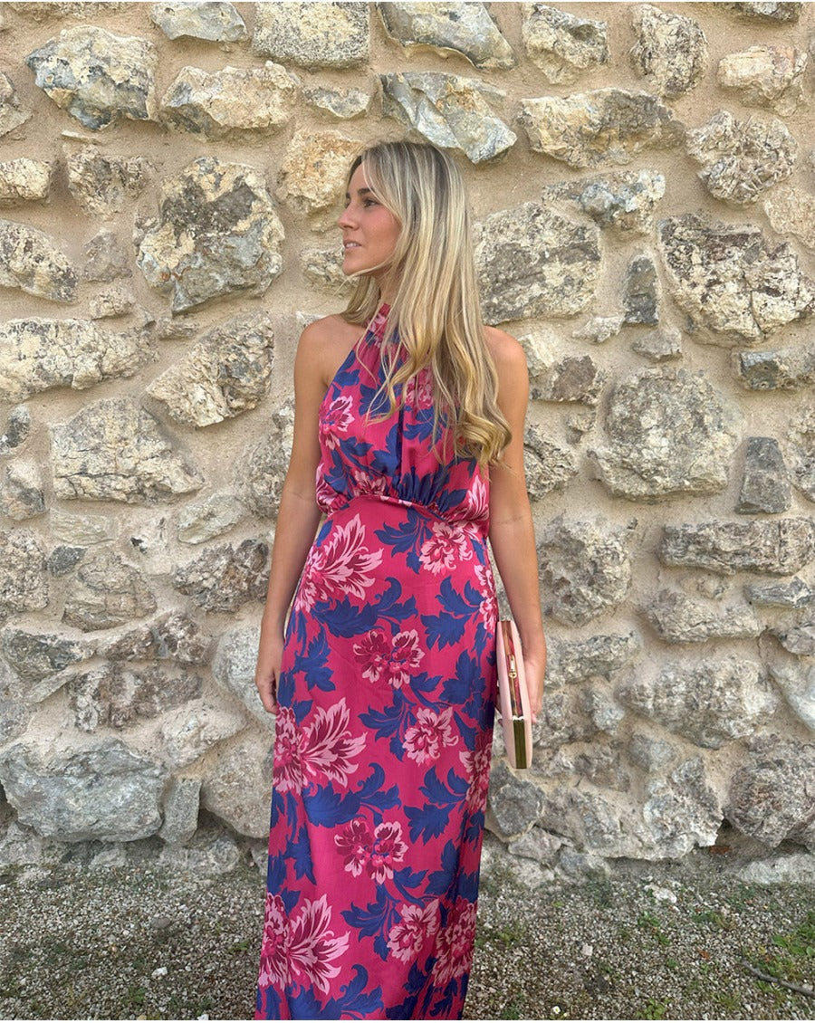 JUANI - VESTIDO LARGO ESTAMPADO FLORAL