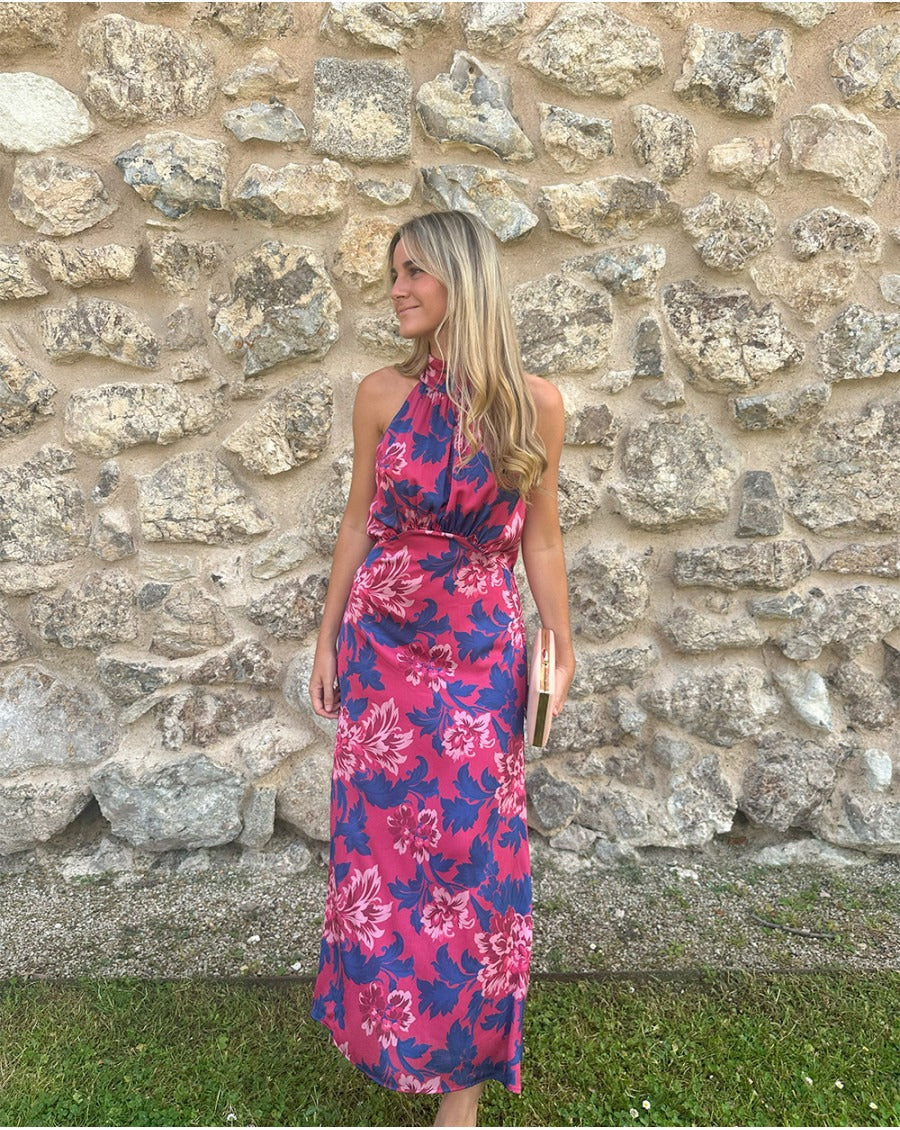 JUANI - VESTIDO LARGO ESTAMPADO FLORAL