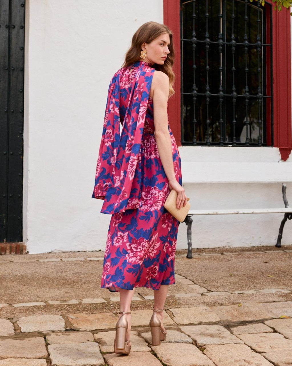 JUANI - VESTIDO LARGO ESTAMPADO FLORAL